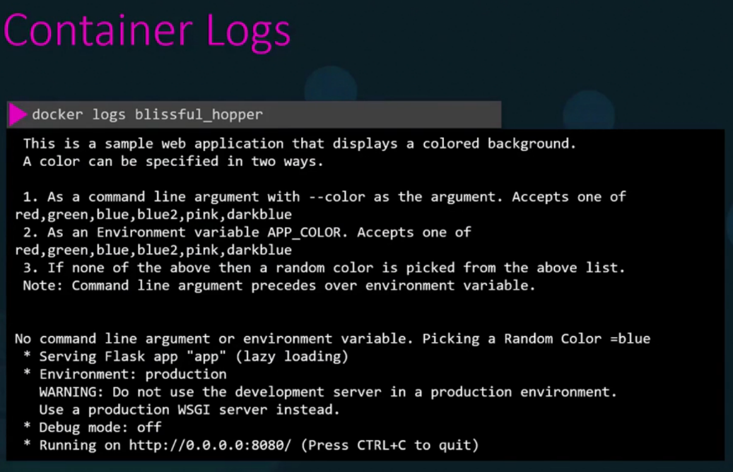 Docker Logs Example